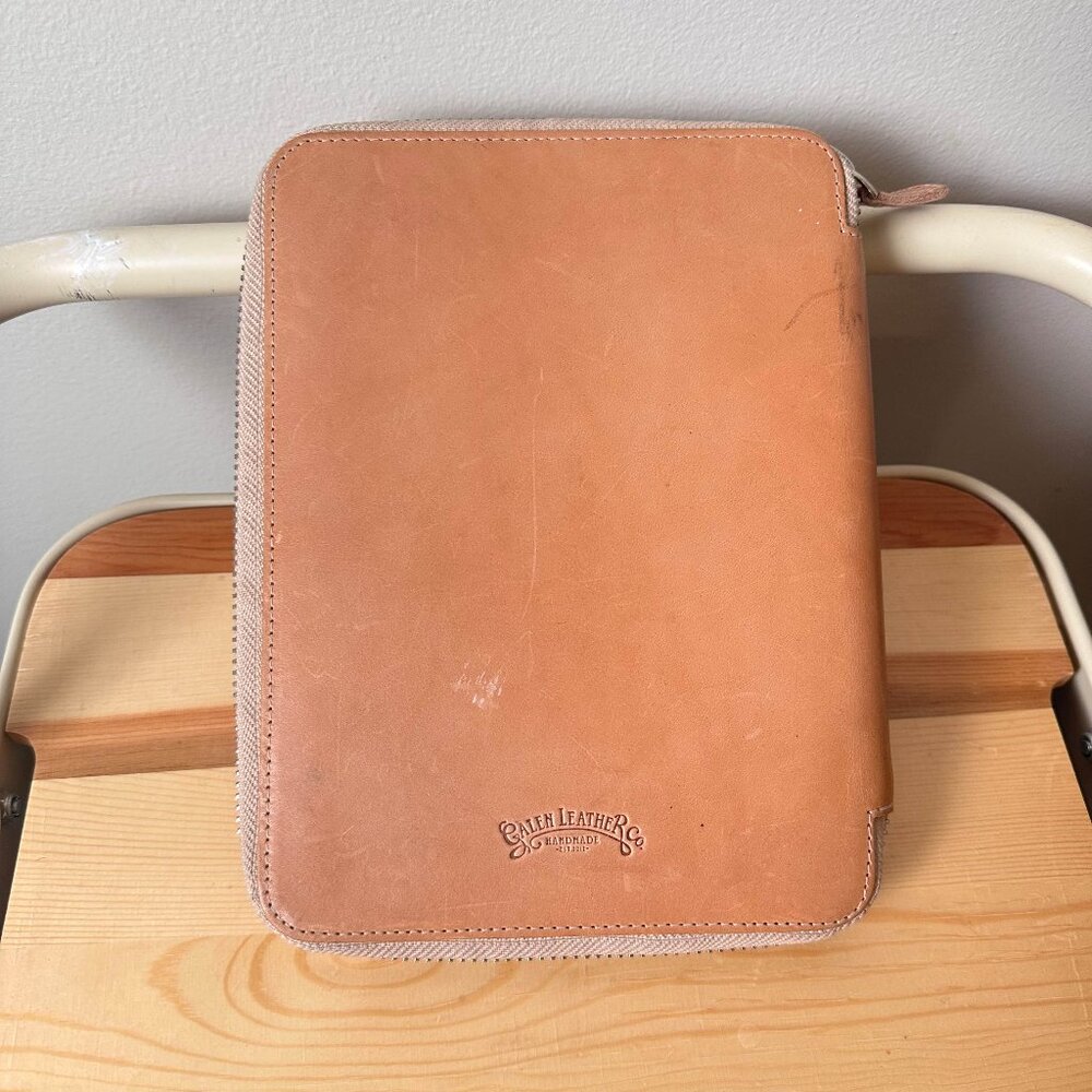 Leather Zippered A5 Leuchtturm1917 Notebook Folio - Undyed Leather